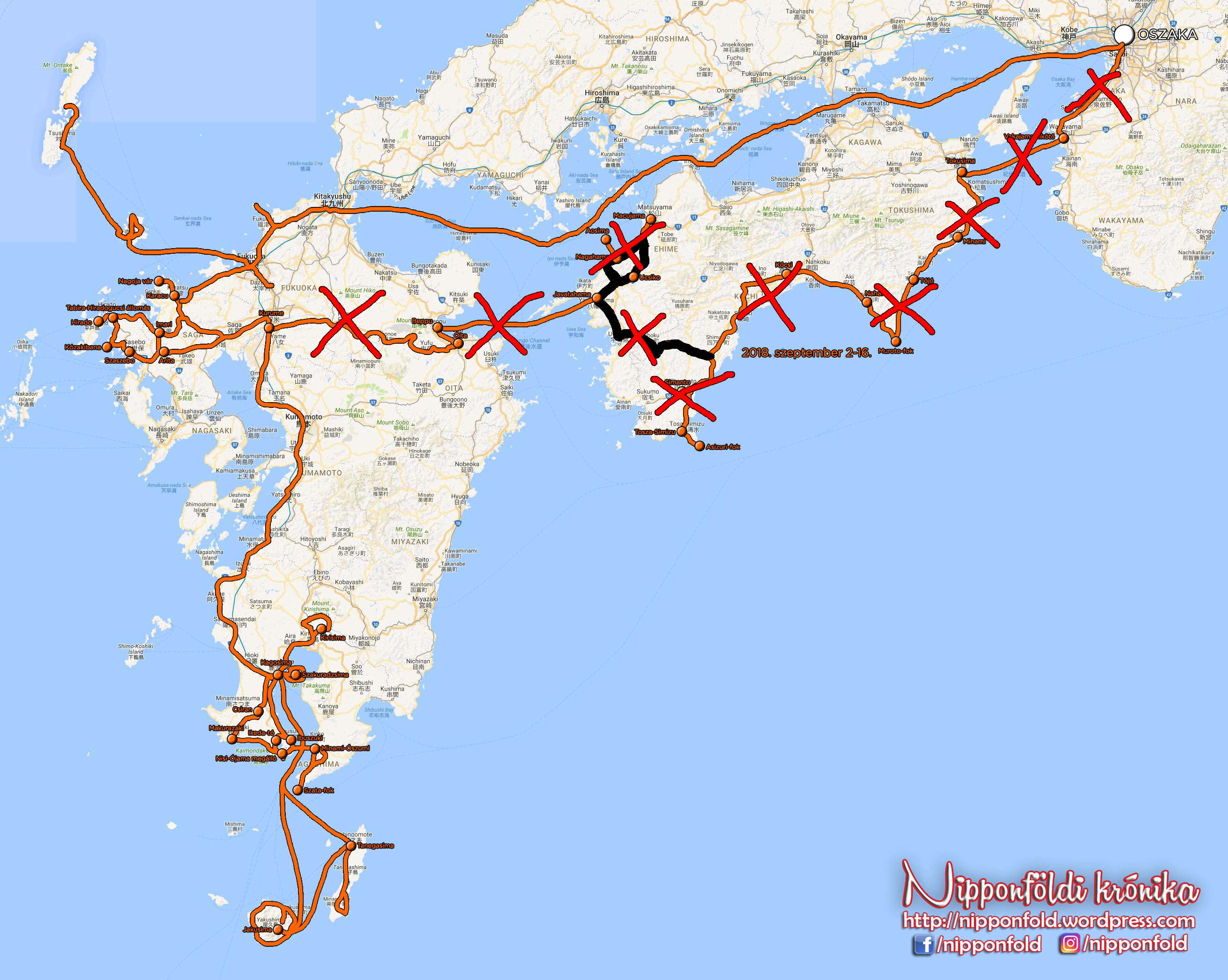 Japán térkép - TERVEZETT UTAK Kjusu Sikoku katasztrofa2.jpg